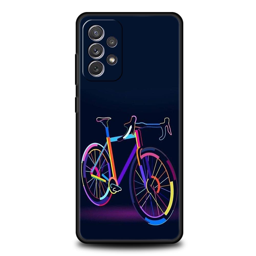 Mountainbike Cycling Kunst Handyhülle für Samsung A51 A71 A21S A11 A15 A25 A31 A41 A23 A33 A53 A73 A03S A05S A13 5G A35 A55 Cover