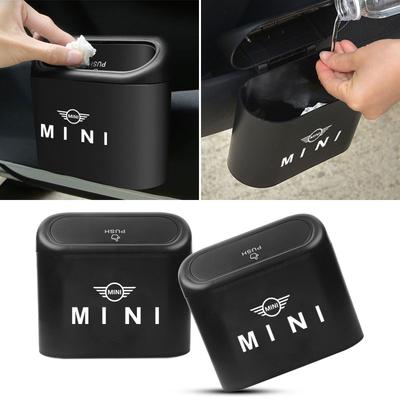 Car Vehicle Case Storage Box Black ABS Square Pressing Trash Can For BMW Cooper F54 F55 F56 R56 R60 SONE Roadster Clubman Coupe
