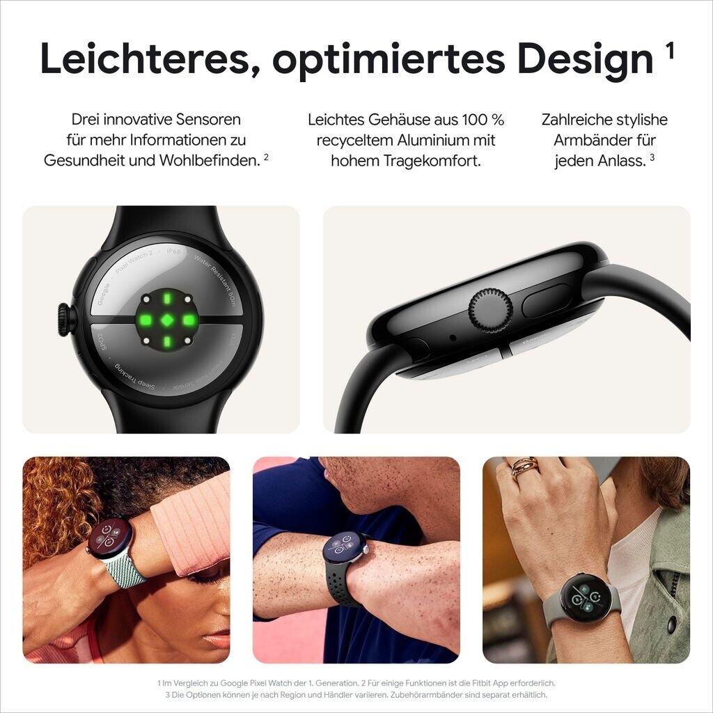 Google Pixel Watch 2 4G Matte Black Sportarmband Obsidian