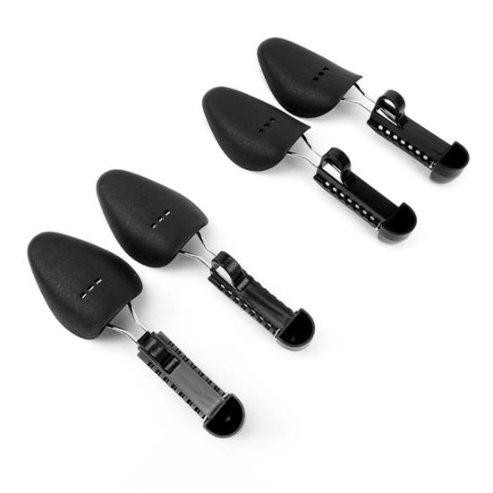 1 Pair Shoe Trees Adjustable Length Multi-holes Ultralight Matte Black Universal Anti-deformation Men Women Shoe Shape Supports Keepers
