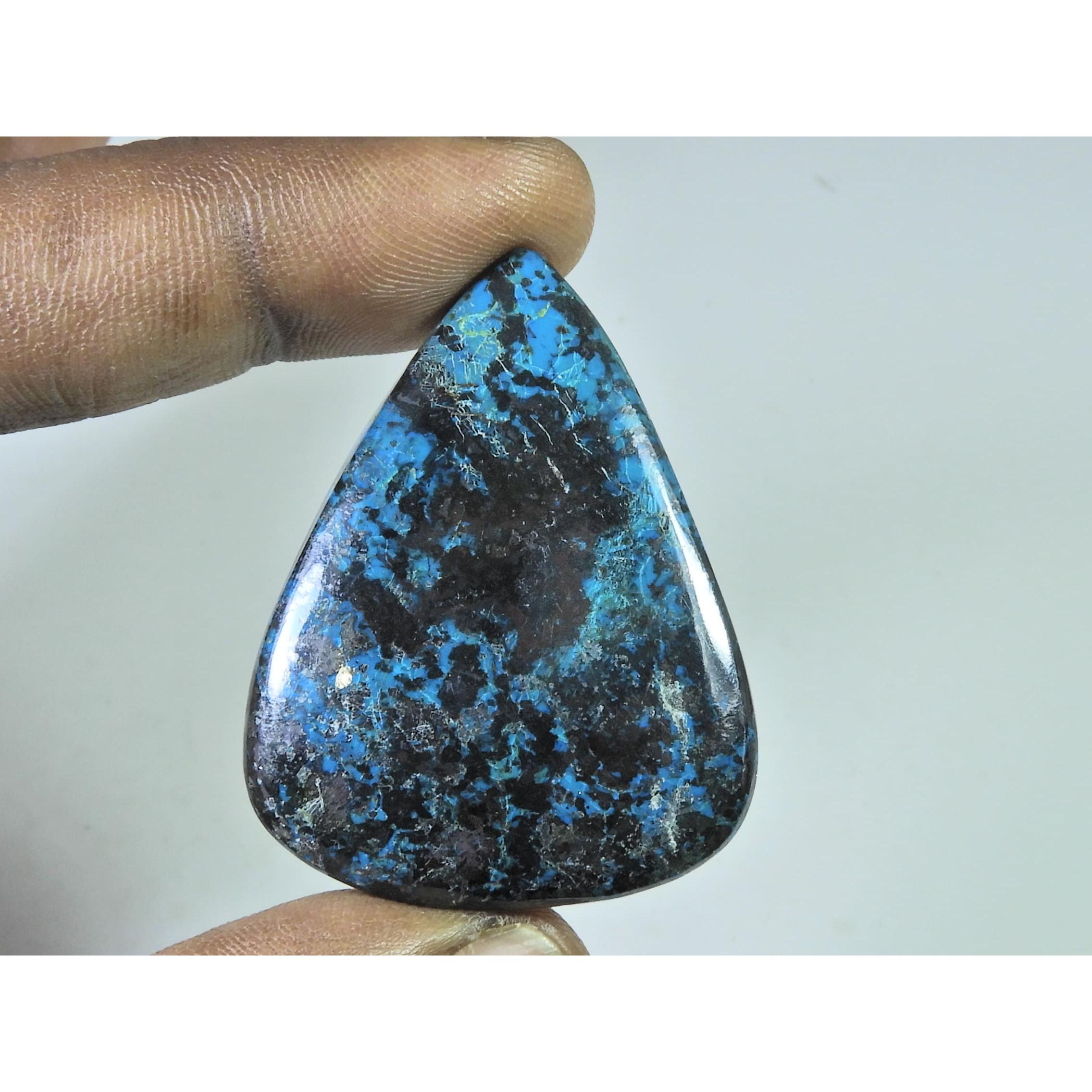 34X45X06MM Natural Shattuckite Pear Cabochon Loose Designer Gemstone 138Cts. D-295