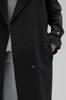 STUDIO NANS Long Trench Coat Men's Knee-Length (XL, Black)