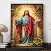 Jesus Diamond Painting Set, 5D Cross Stitch Painting Paint, DIY Full Circle Gemstone Craft, Decorative Home Wall Mural