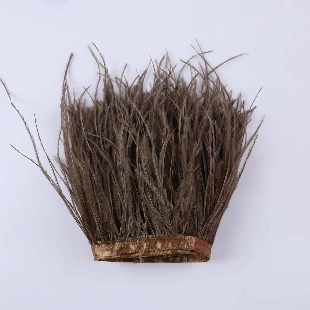 Feather53 Color Ostrich Feather Trim Ribbon 10-15cm 1M for Crafts Wedding Dresses Carnival Costume Home Decoration Sewing Accessories