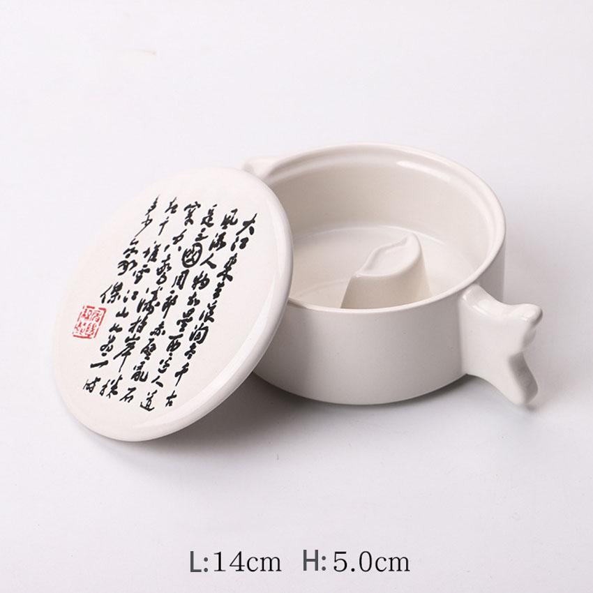 1 pc Ceramic Ink Dish Paint Plate Chinese Calligraphy Chinese Painting Art School Supplies белый