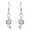 Summer Jewelry Diamond Blue Earrings with Simple Atmospheric and Niche Design Earrings