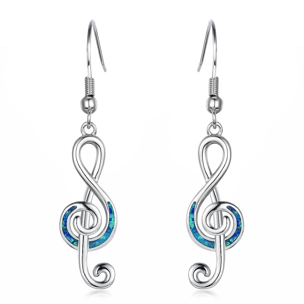 Summer Jewelry Diamond Blue Earrings with Simple Atmospheric and Niche Design Earrings