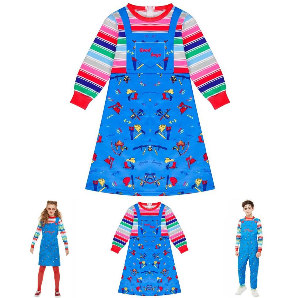Eye-catching Child's Play Licensed Chucky Costume For Boys And Girls Fun