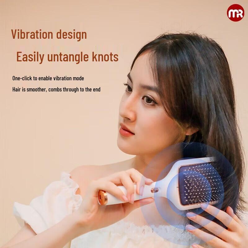 Morphyrichards Air Cushion Negative Ion Red & Blue Light Hair Massager CN Plug (adapter Included)
