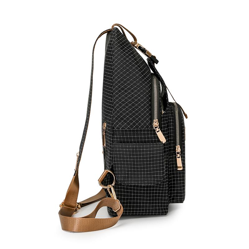 Leichte Brusttasche für Damen Kariert Mehrzweck-Rucksack