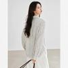 Elegant Silk-Cotton Blend Striped Collared Blouse