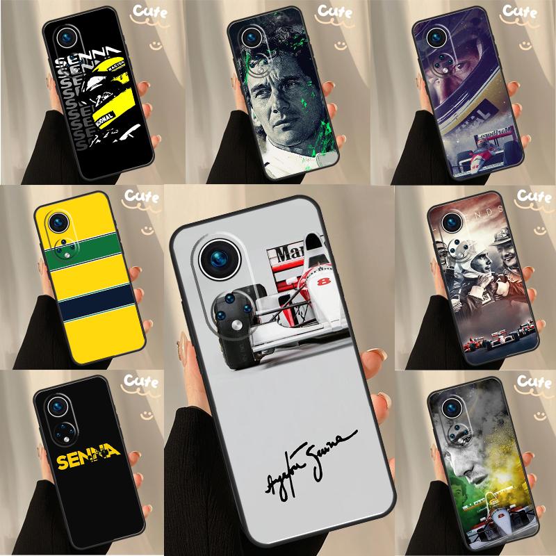 Ayrton Senna F1 Case For Huawei P30 P20 P60 P40 Lite Nova 9 5T P Smart Honor Magic 5 Pro 50 70 X8 X9a Cover