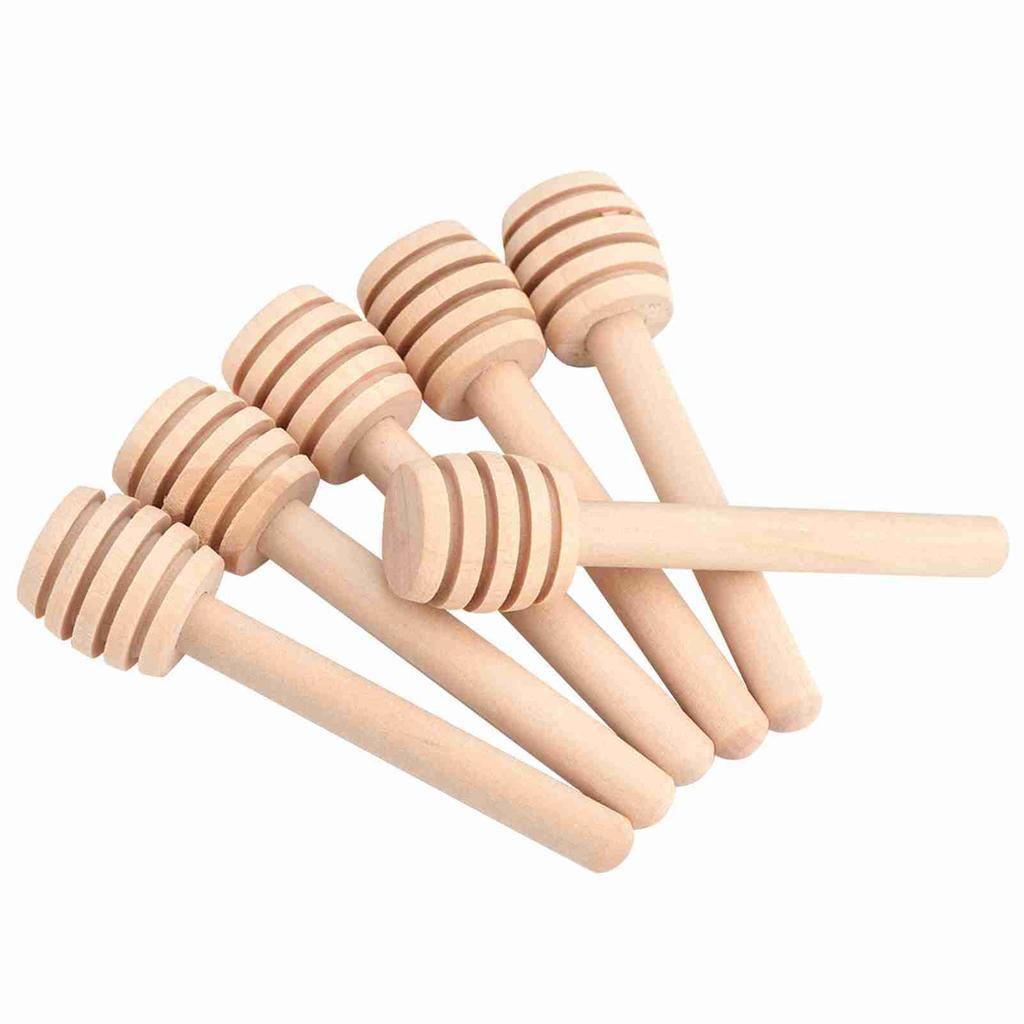 50Pcs Set Household Wooden Mini Jam Honey Dipper Jar Dispensing Collecting Stirring Rod Stick
