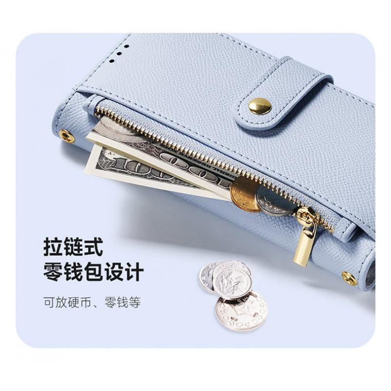 DUX Genuine Leather Magnetic Wallet Case IPhone 18 Pro 2-in-1 Protective Cover