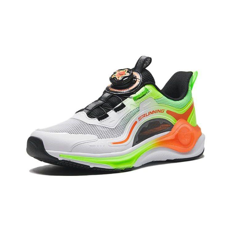Anta Kids Lingyun 2 Non-Slip Wear-Resistant Low-Top Running Shoes Kids sneaker White Blue Orange 312335571-7