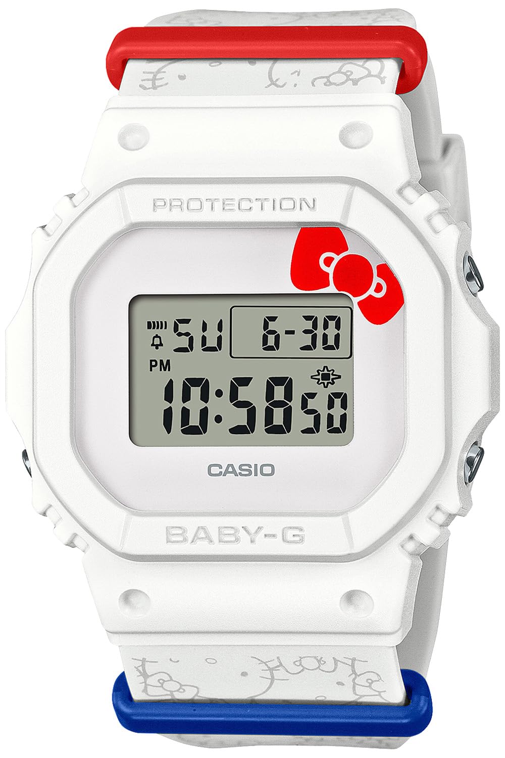 

Часы Babygie [Casio] []Hello Kitty Collaboration Model Biomass Plastic BGD-565KT-7JR White