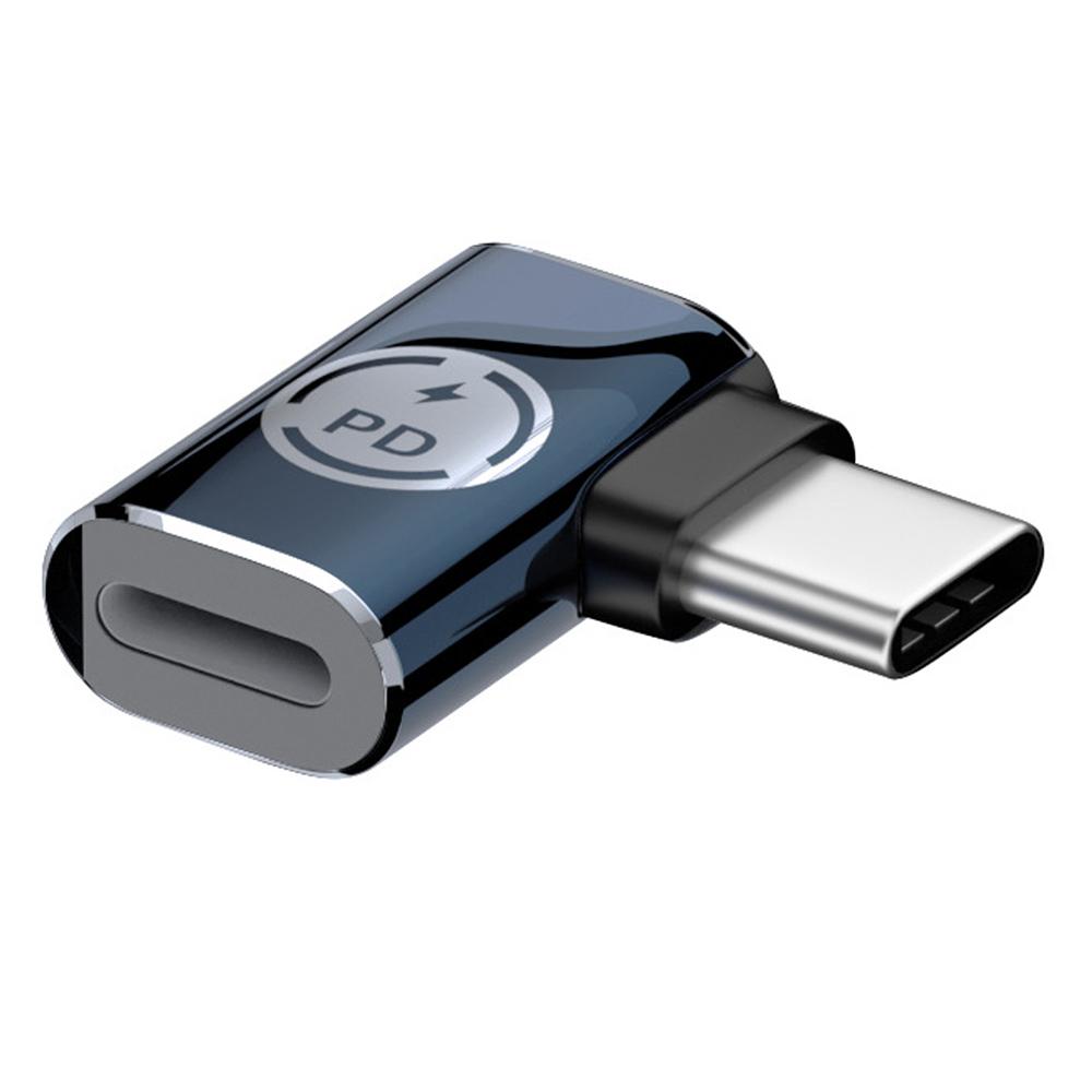 

U2-058-LT017 Angled Design USB-C Male to 8Pin Female Converter 480Mbps Data Adapter for iPhone Type-C Tablet As Shown A