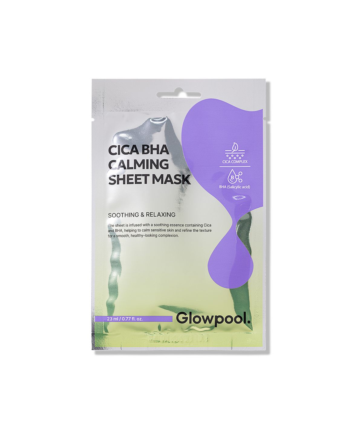 Glowful Cica BHA Calming Sheet Mask x 10EA (Transparent Pouch)