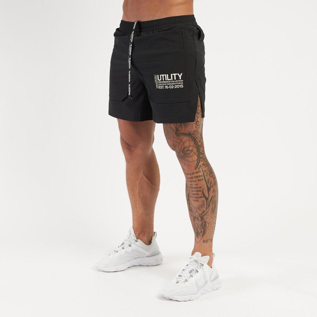 Men's Quick-Dry High-Waist Breathable Sports Shorts for Outdoor Running and Training
