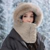 Cold and Warm Lei Feng Hat Women's Autumn and Winter Cycling Windproof Ear Protection Cotton Hat Northeast Outdoor Scarf Ski Hat