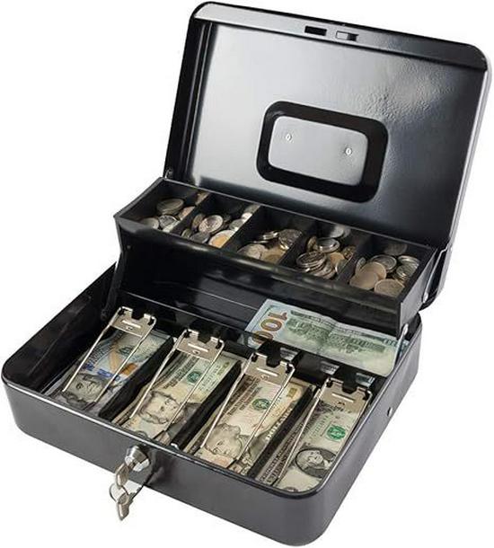 Creative Handheld Piggy Bank: Small Lockable Coin Storage Box with Key