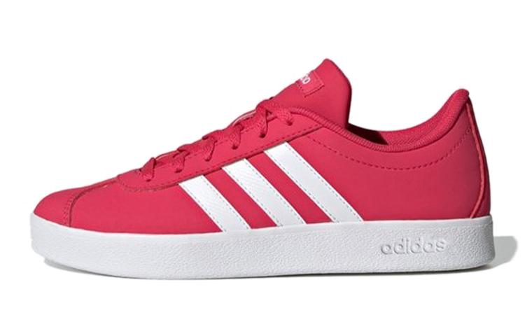 Adidas Neo VL Court 2.0 K Abrasion Resistant Low top Kids  Skateboarding Shoes Red Kids  FW3939 30.5
