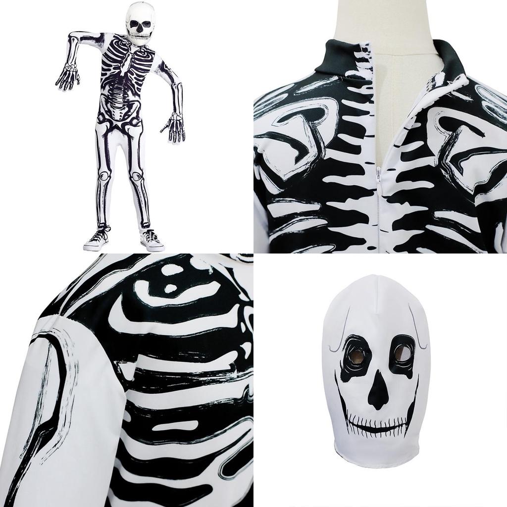 Creepy Halloween Skeleton Cosplay Outfit For Men And Women Dm0178