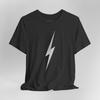 Lightning Bolt Glitter T Shirt, Sparkly Graphic Tee, Trendy Minimalist Shirt, Retro Thunder Bolt Tee, Cute Gift for Her