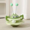Cat Ball Track Toy Interactive Bee Shaped Cat Tower with Roller Ball Turntable Tumbler Cat Toy with Spring Pompom Ball for Indoor Cats
