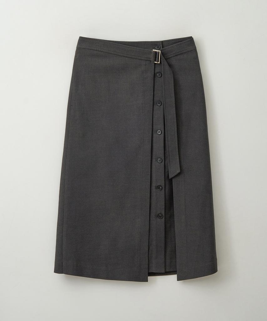 Artid Belted Button-Up Wrap Skirt_2 Colors