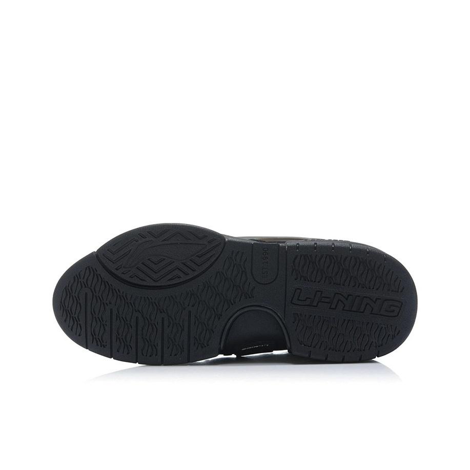 Li Ning We Wo Synthetic Leather Reflective Slip Resistant Shock Absorbing Durable Low Top Skate Shoes Men Sneakers Black AGCR271-1