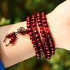Chinese Amulet 6mm Natural Wood Buddhist 108 Bead Bracelets Buddha Bangles Meditation Prayer Unisex Men Women Vintage