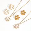 Collection de Bijoux Floraux de Designer Printemps en Acier Inoxydable Pour Dames Usage Quotidien