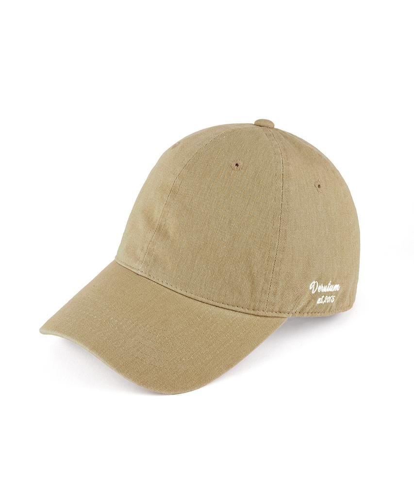 VERUTUM Side Logo Bio-Washed Cap Beige