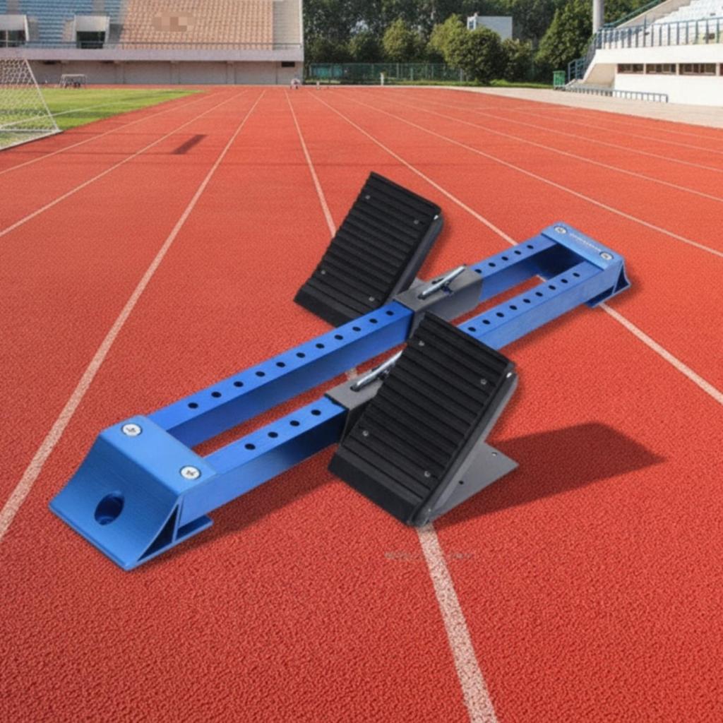 Starting Block with Adjustable Pedals Portable for Athletic Tracks, School Teams