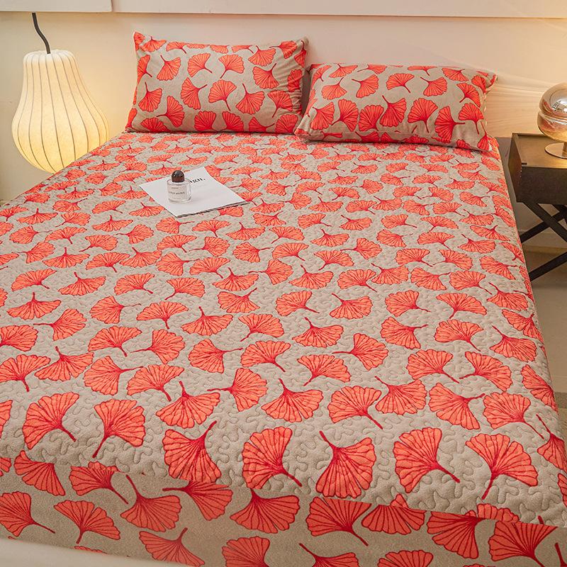 New Thickened Quilted Fitted Sheets, Mattress Protectors, Bed Covers, Single-piece Household Anti-slip Sheets