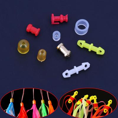 50PCS Fishing Jig Assist Hooks Set Slides Parts, Rubber Ties for Saltwater Snapper Fishing Tackle Accessories