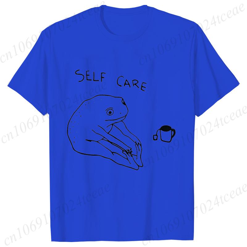 Funny Frog Self Care T-Shirt Retro T-Shirt Birthday Gift for Her Fashion Clothing Cottagecore Frog T-Shirt Positive Vibe Tees