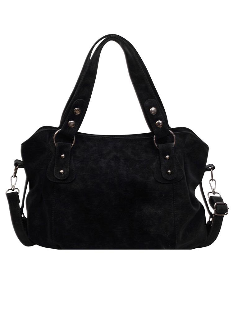Stylish Large-Capacity Women's Tote: Versatile Solid Color Crossbody & Shoulder Bag