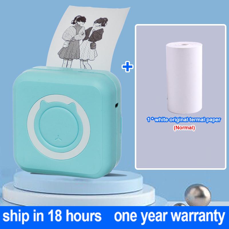 Nová kapesní termální tiskárna Přenosná mini tiskárna Bezdrátové připojení 200 dpi Foto štítky Seznam poznámek Jasný tisk bezdrátové tiskárny