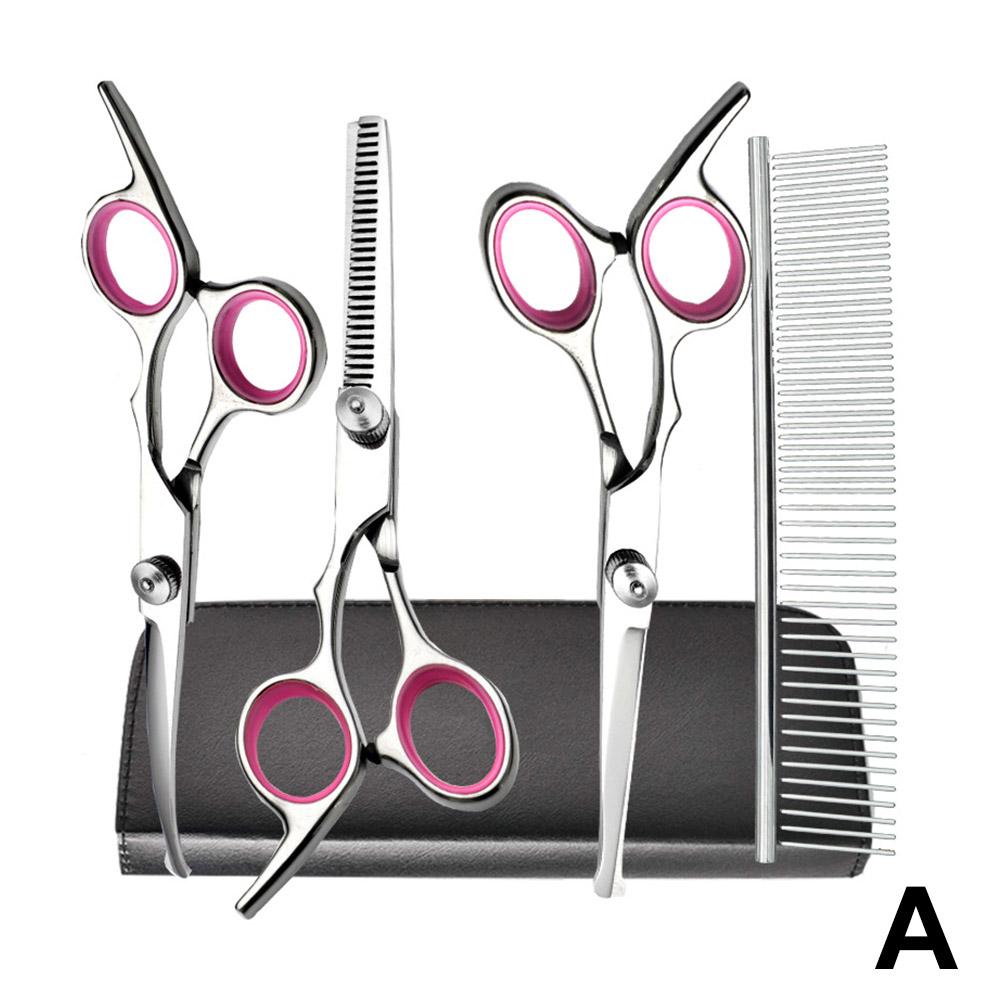 Safe And Precise Professional Pet Grooming Scissors With Round Head Stainless Steel Dog Hair Shears Professional Grade Kit
