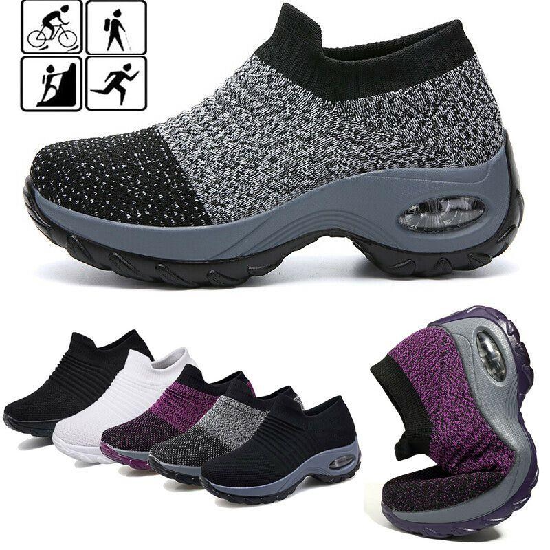 Women's Trainers Mesh Sport Running Sneakers With Semi-rigid Arch Support