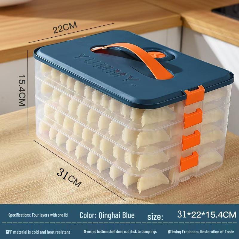 Thick Plastic Dumpling Storage Box for Freezer and Home Use – Food Grade and Fresh Keeping