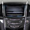 For Cadillac ATS 2013- Carbon Fiber Central Control Navigation Radio CD AC Panel Trim Cover Car Interior Accessories Sticker