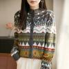2026 Autumn New Women Sweater Knitting Fashion Floral Tops Cardigan Lady Long Sleeve Shirt Loose Casual Buttons