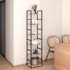 XINYF Stylish Slim Open Shelving Unit/Bookshelf (Oak, 40cm W X 30cm D X 176cm H)