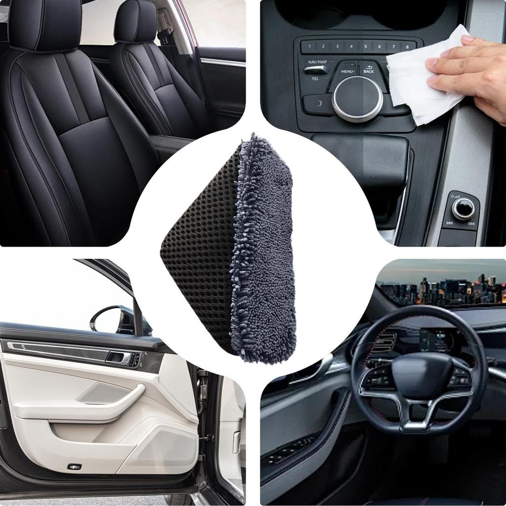 Car Applicator, Applicator Pad - Triangle Tire Shine Applicator, Car Wash Sponge, Portable Car Cleaning Pad Sponge