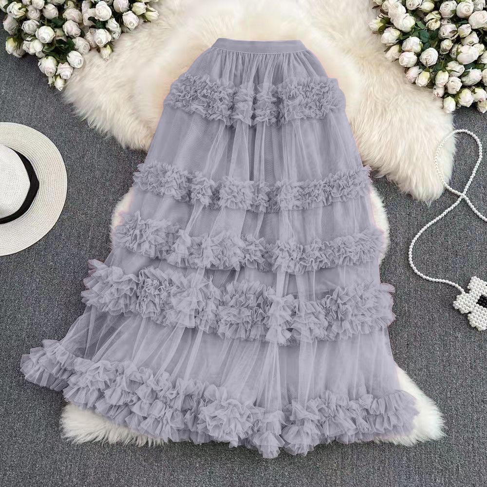 Women's Mesh Skirt, Irregular Skirt, Minimalist Skirt