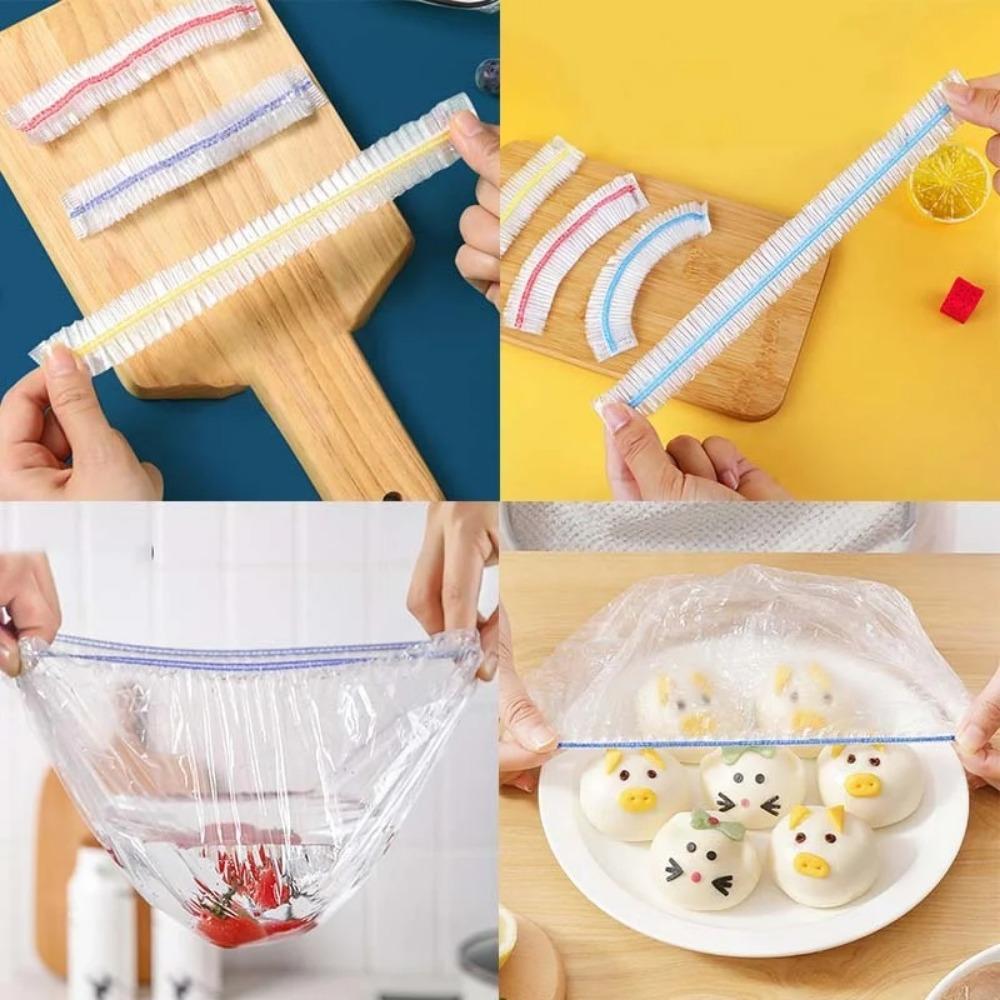 Elastic Food Bowl Protective Cover Reusable Stretchable Food Cover Suitable Different Sizes Bowls Plates Kitchen Supplies