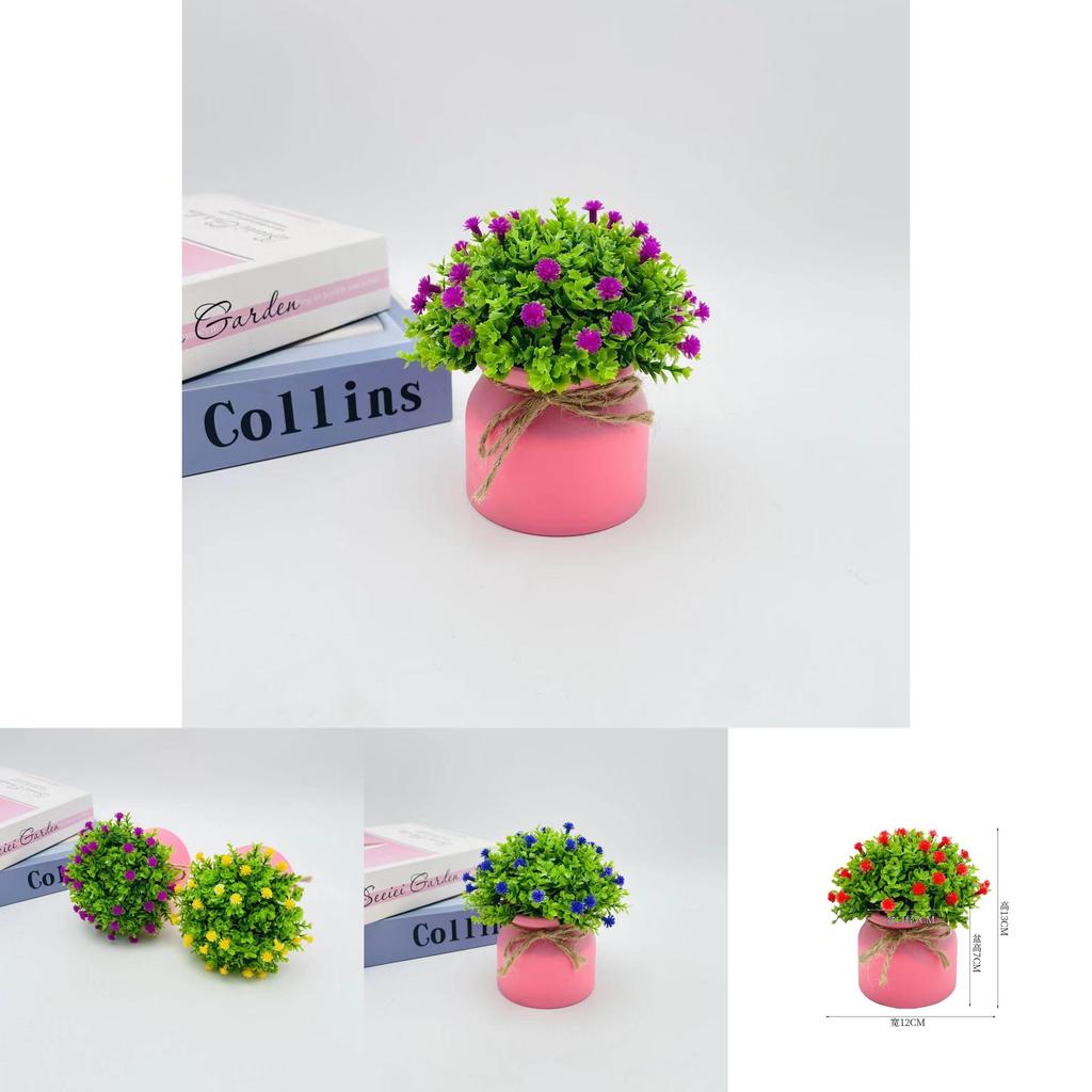 Starry Sky Artificial Flower Pot For Home Office Decor With Plastic Material And Wedding Use